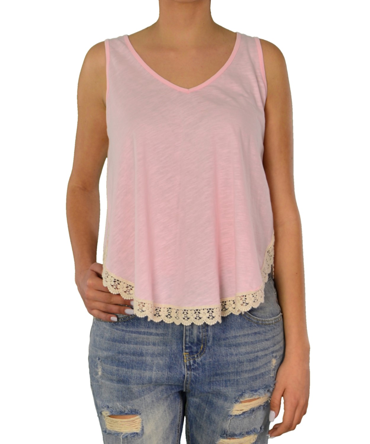 Γυναικεία μπλούζα Lipsy αμάνικη ροζ 1170162W